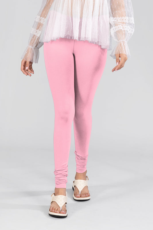 Pink Cotton FullLength Leggings