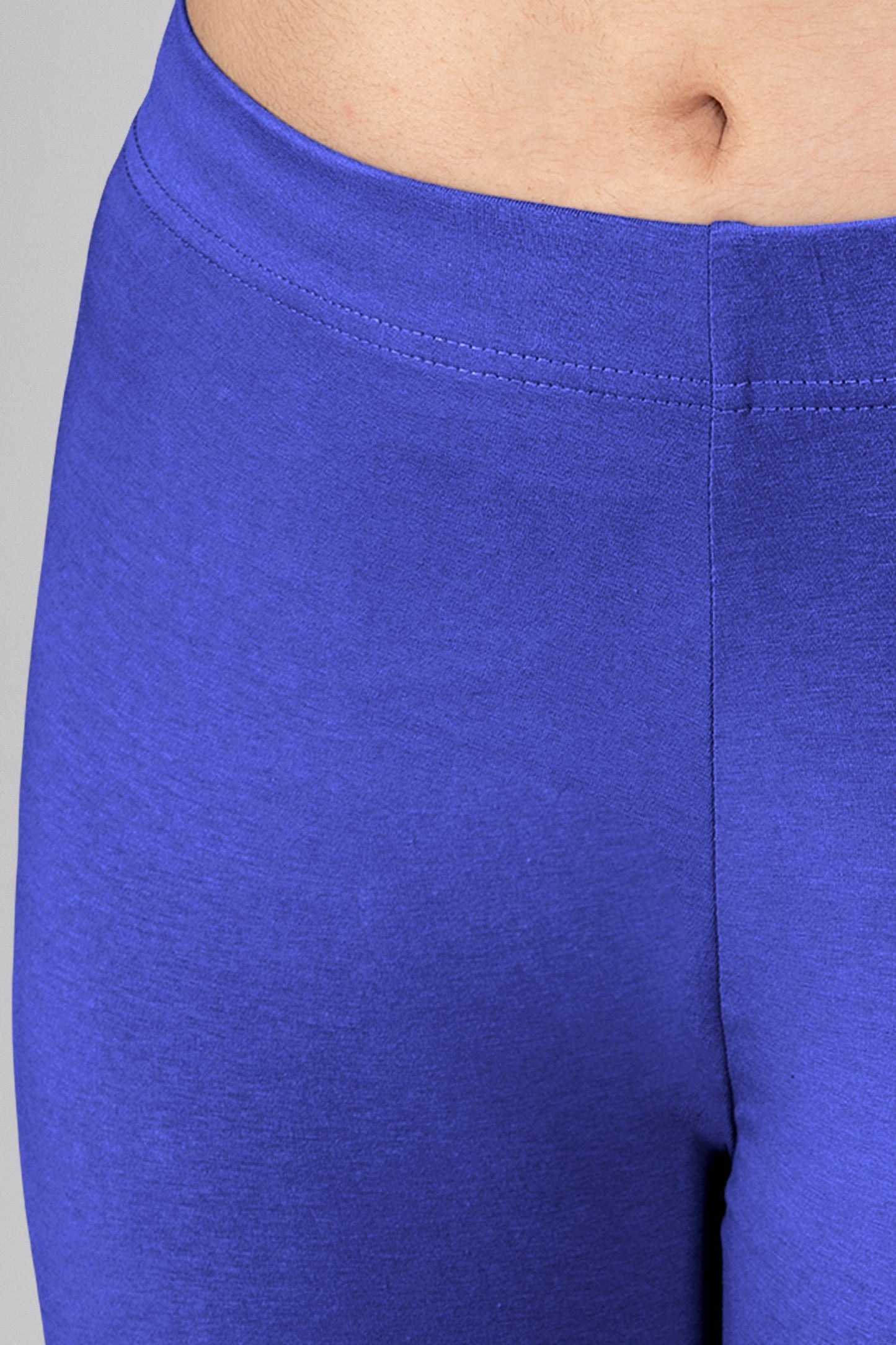 Royal Blue Cotton Ankle Leggings