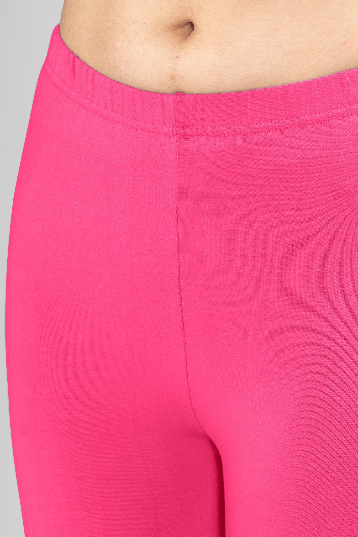 Passion Pink Viscose Ankle Leggings