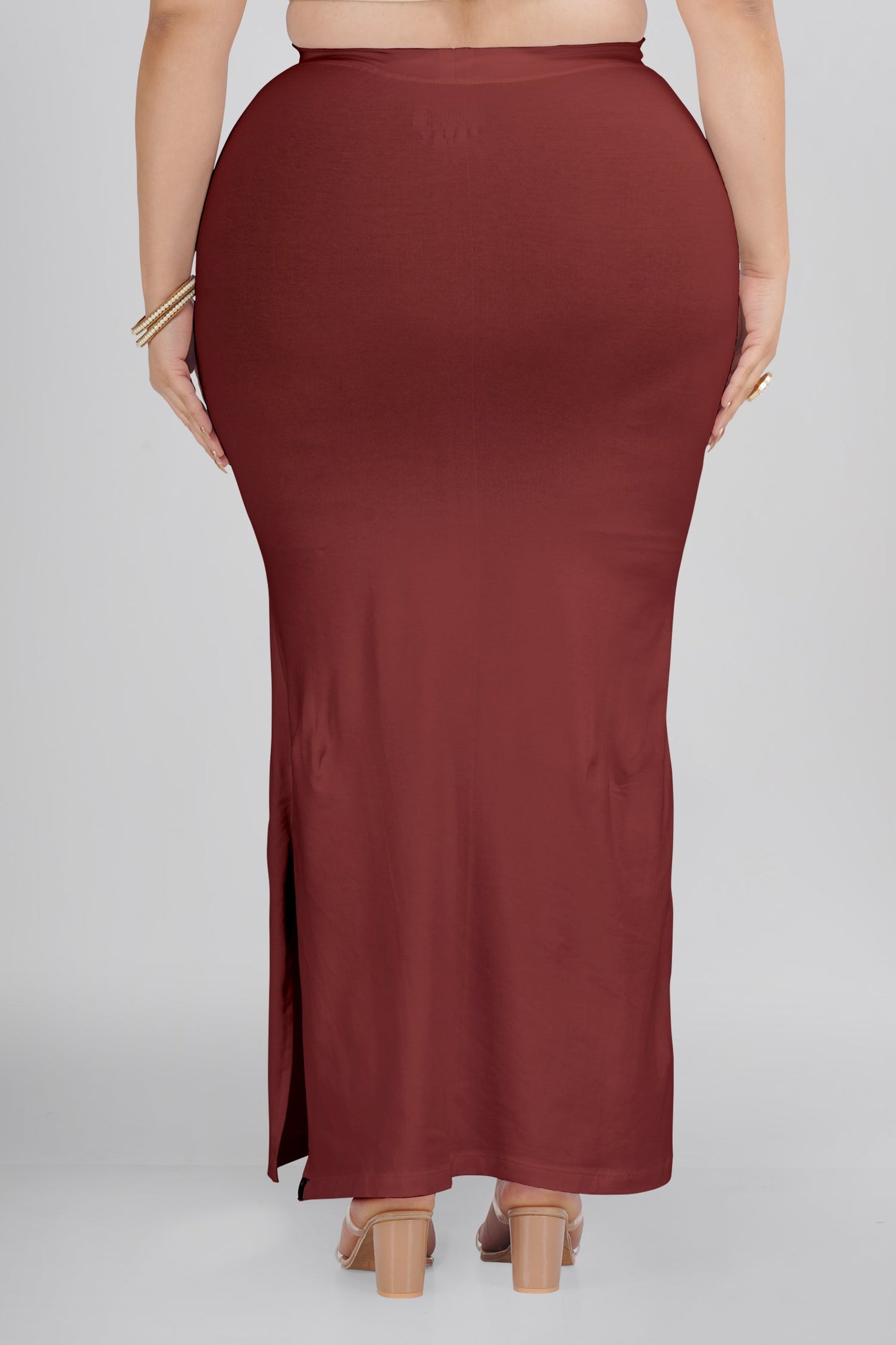 Maroon Plus Size Saree Shapewear