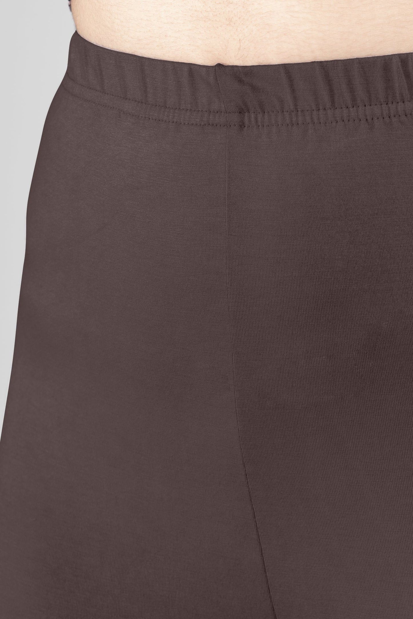 Solid Brown Viscose Churidar Leggings