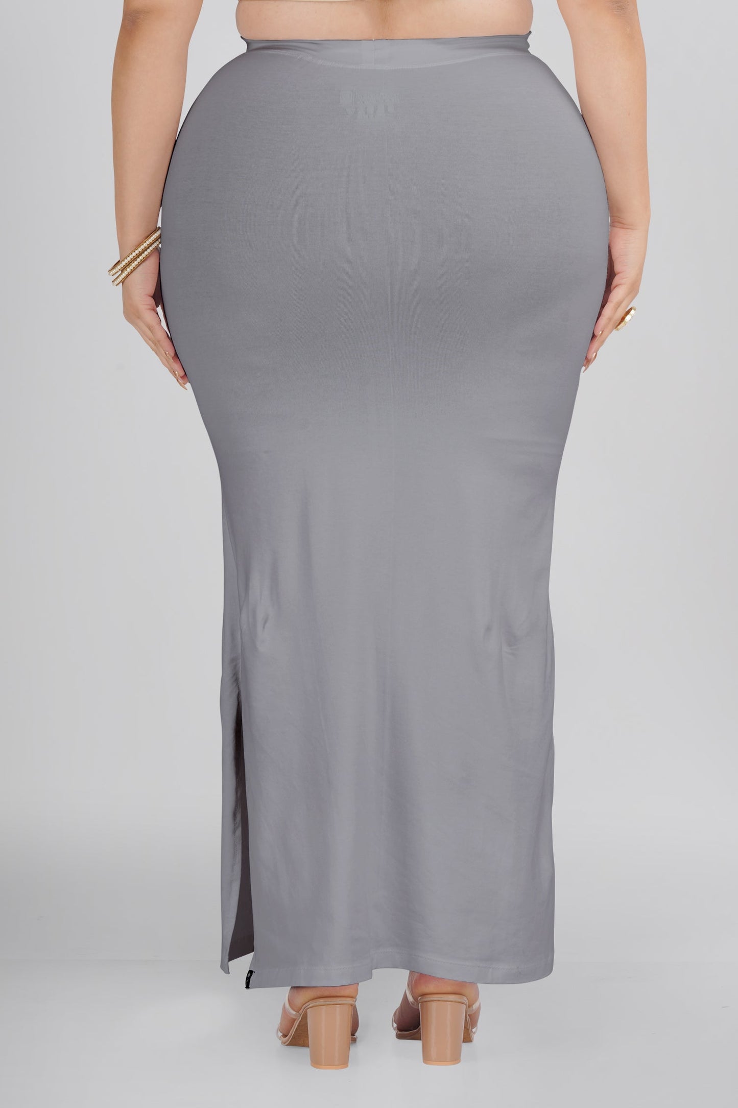 Grey Plus Size Saree Shapewear