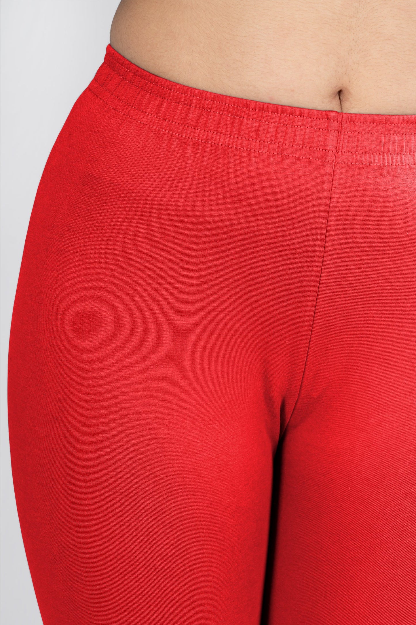 Red Cotton Churidar Leggings