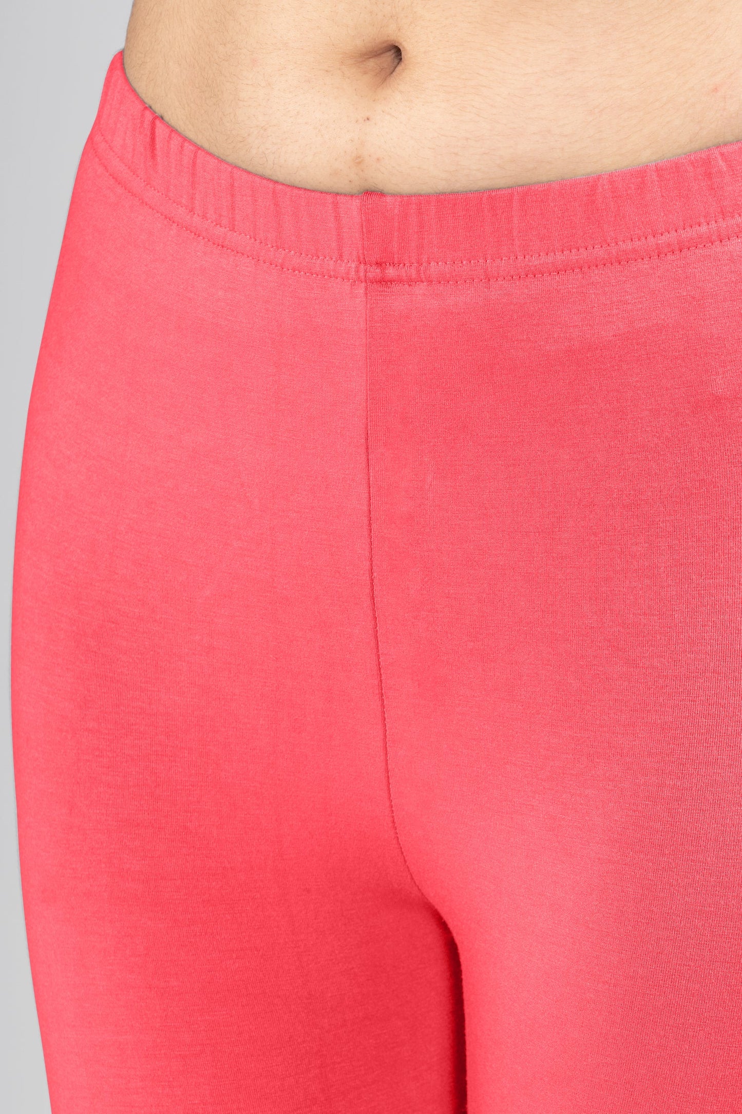 Royal Red Viscose Ankle Leggings