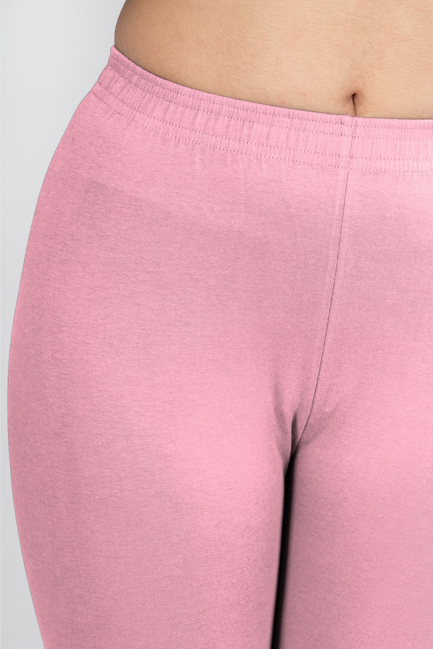 Pink Cotton Churidar Leggings