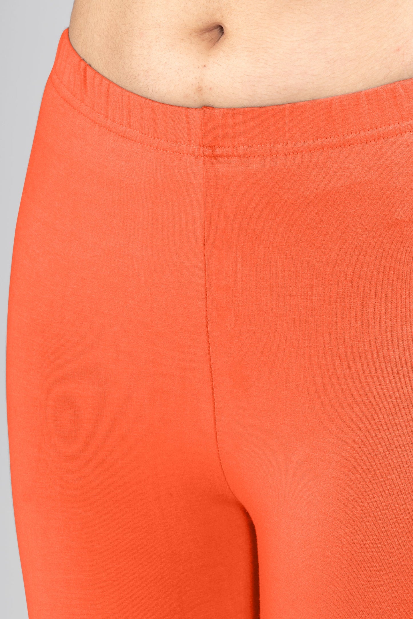 Orange Spark Viscose Ankle Leggings