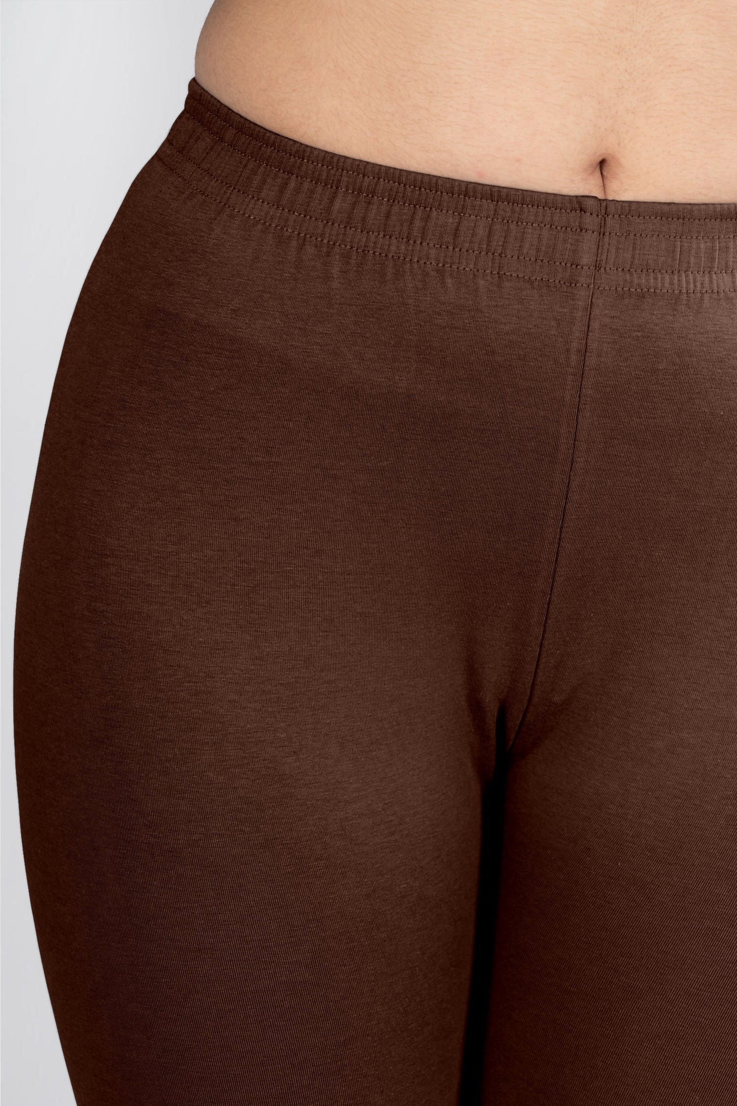 Copy Brown Cotton Churidar Leggings