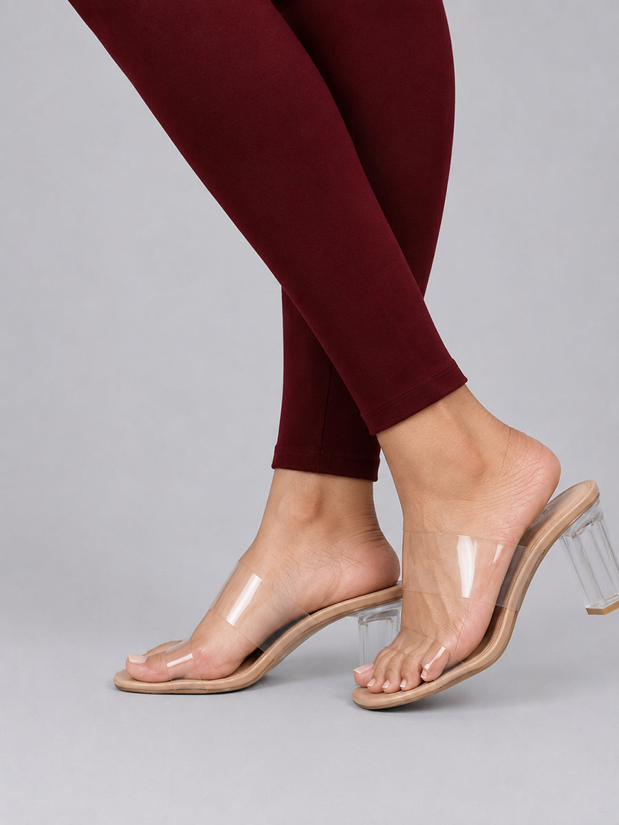 Joy Brown Viscose Ankle Leggings