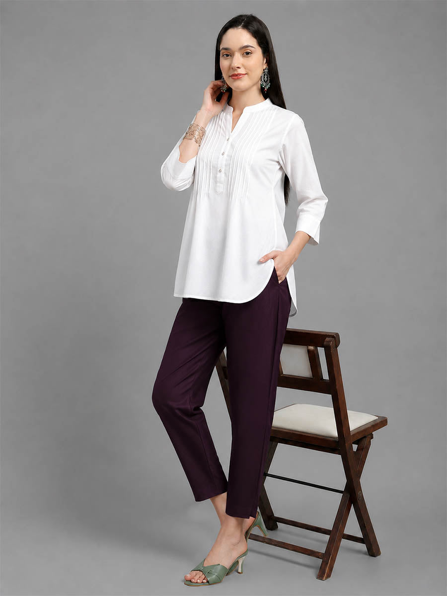 Silky Kurti Pant Fuchsia