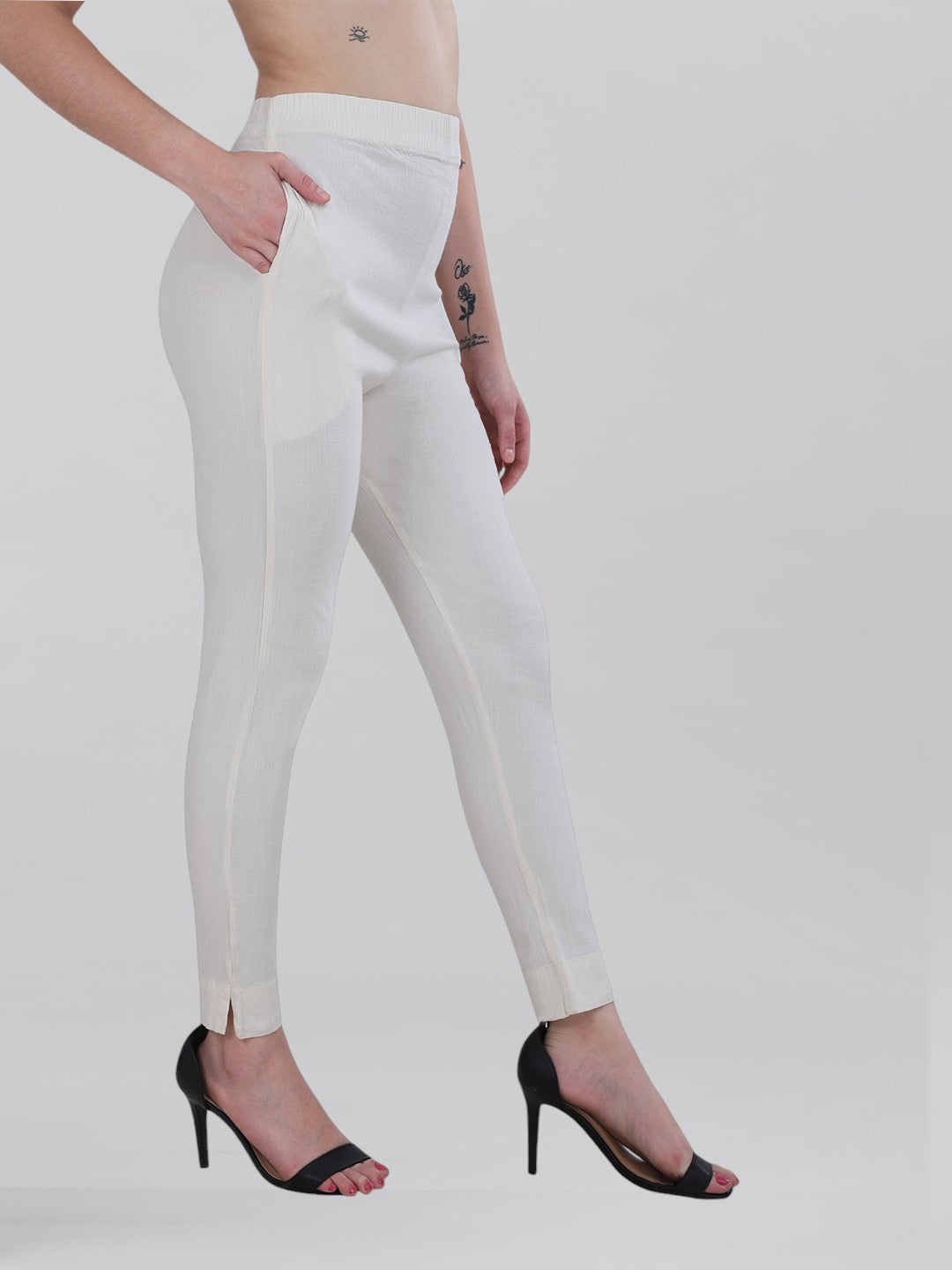 Cream Woven Kurti Pant (Buy 1 & Get 1 Free)