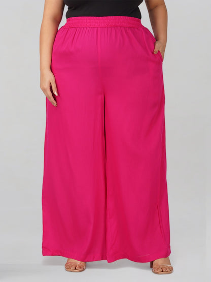 Wild Strawberry Plus Size Rayon Palazzo