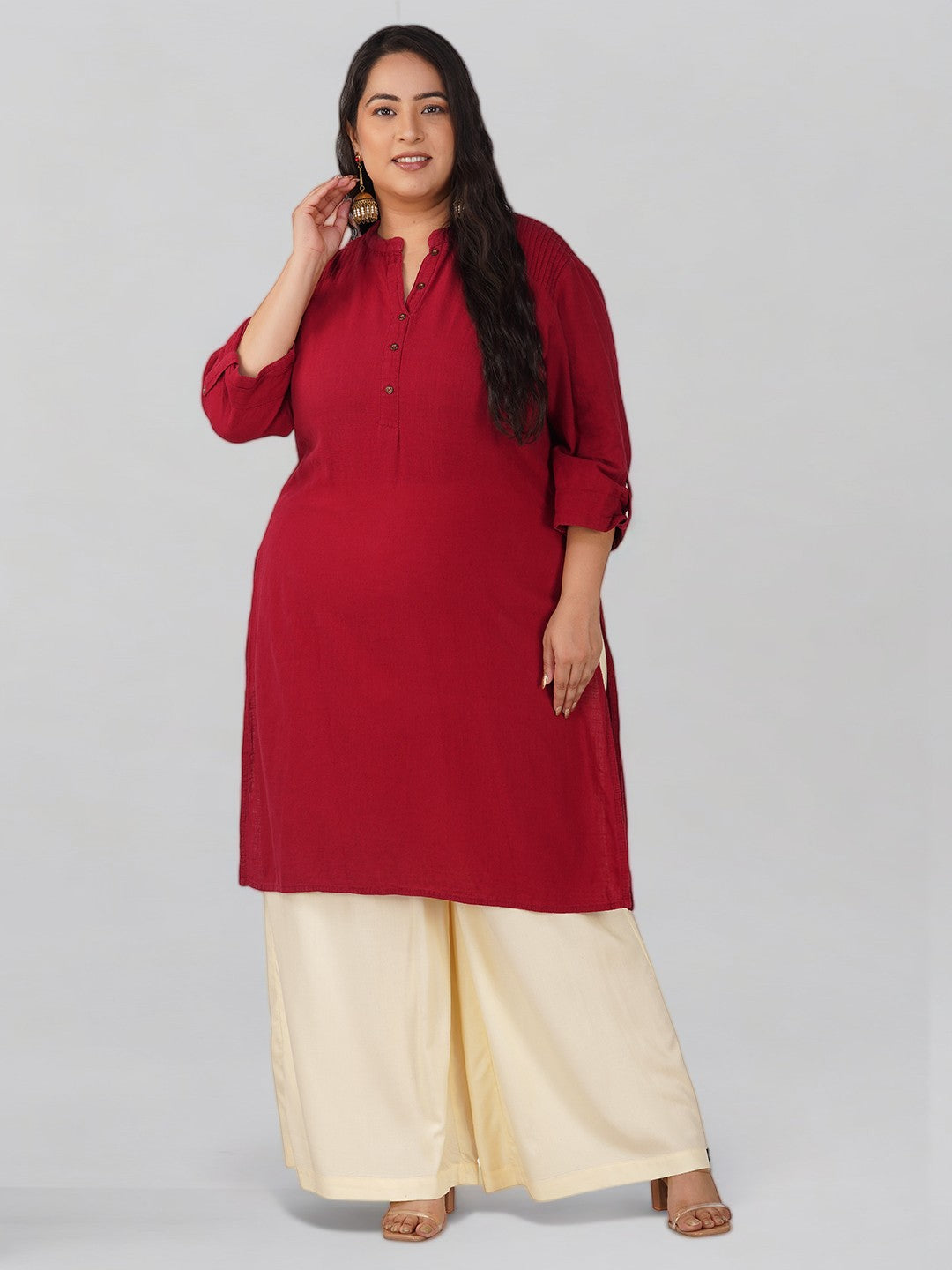 Pearl Blaze Plus Size Rayon Palazzo
