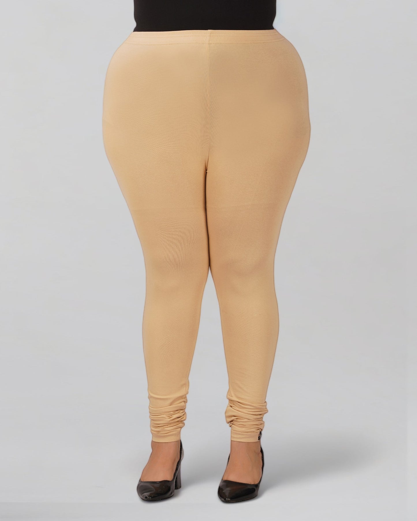 Skin Tone Plus Size Cotton Churidar Leggings