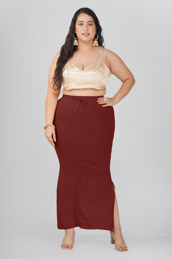 Maroon Plus Size Saree Shapewear