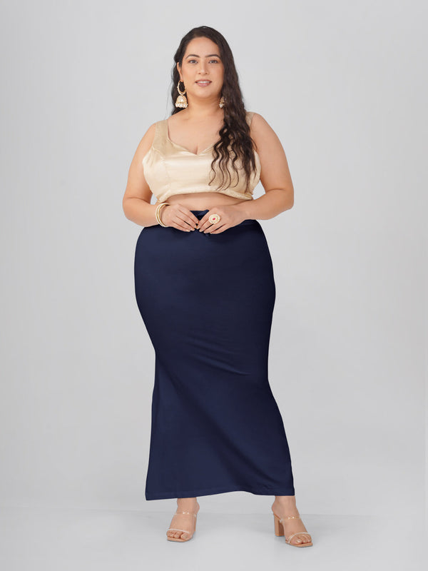 Navy Plus Size Saree Shapewear