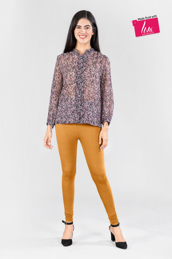 Caramel Lust Viscose Churidar Leggings