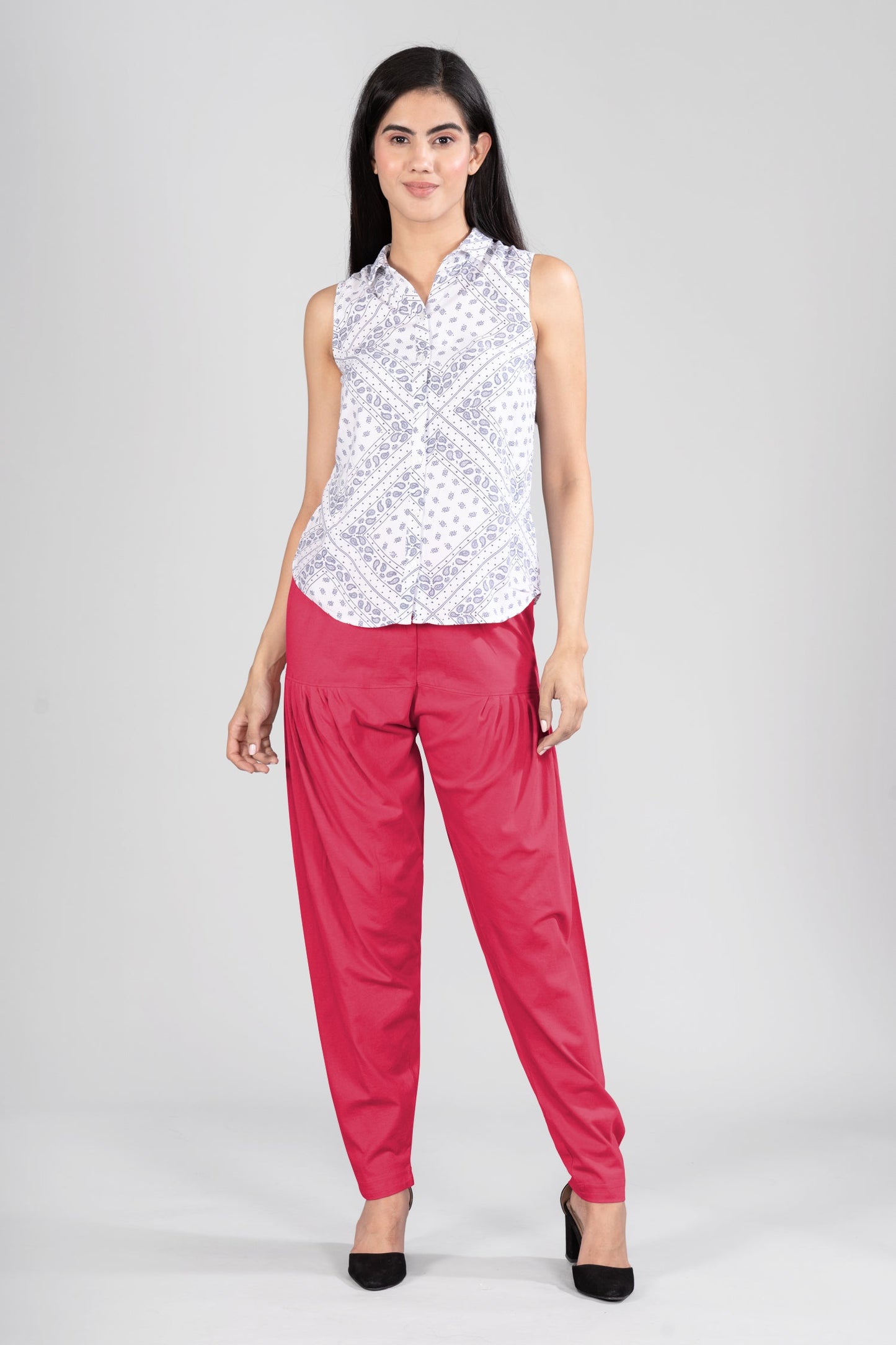 Dark Rani Cotton Patiala Pants