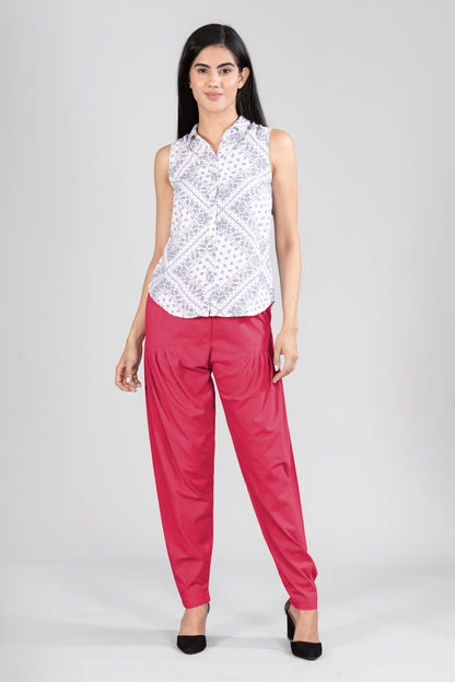 Dark Rani Cotton Patiala Pants