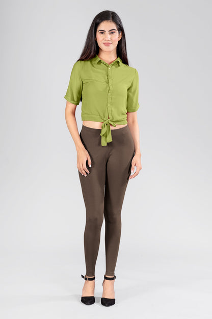 Light Firozhi Cotton Ankle Leggings