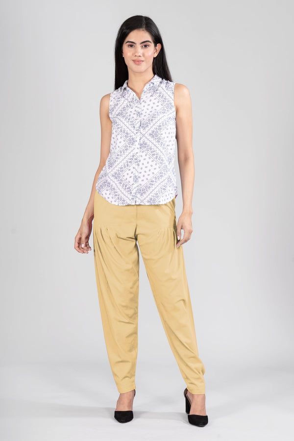 Skin Tone Cotton Patiala Pants