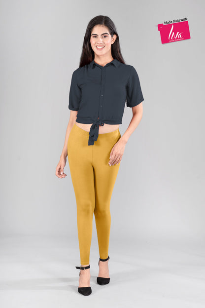 Phantom Honey Viscose Ankle Leggings