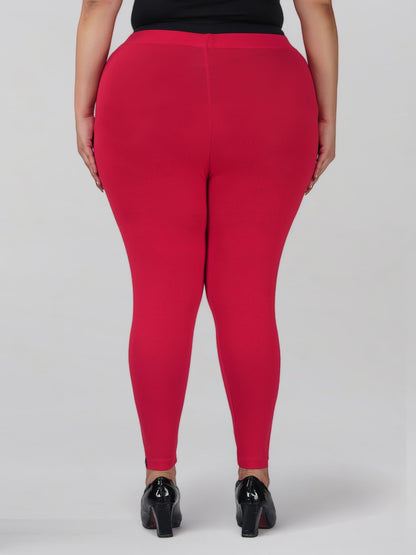 Dark Rani Plus Size Cotton Ankle Leggings