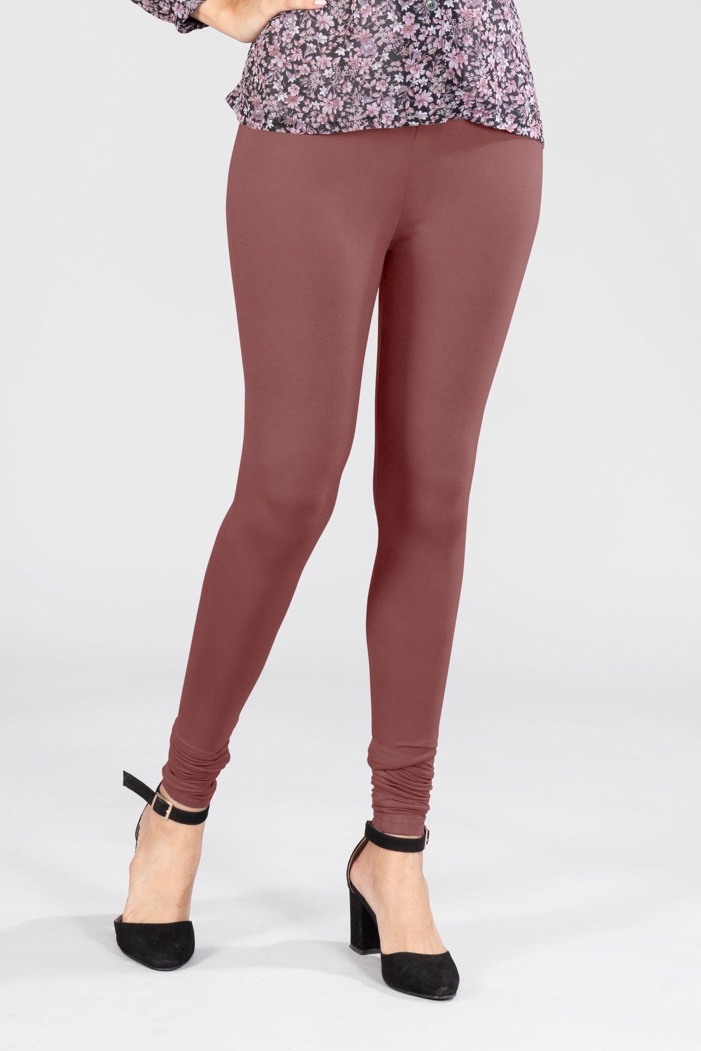 Brown Trooper Viscose Churidar Leggings