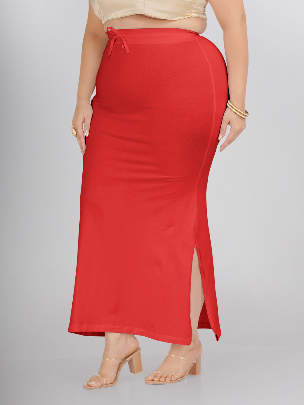 Red Plus Size Saree Shapewear