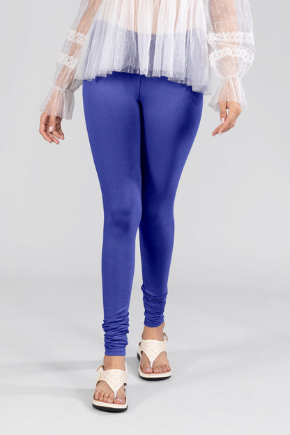 Royal Blue Cotton Churidar Leggings
