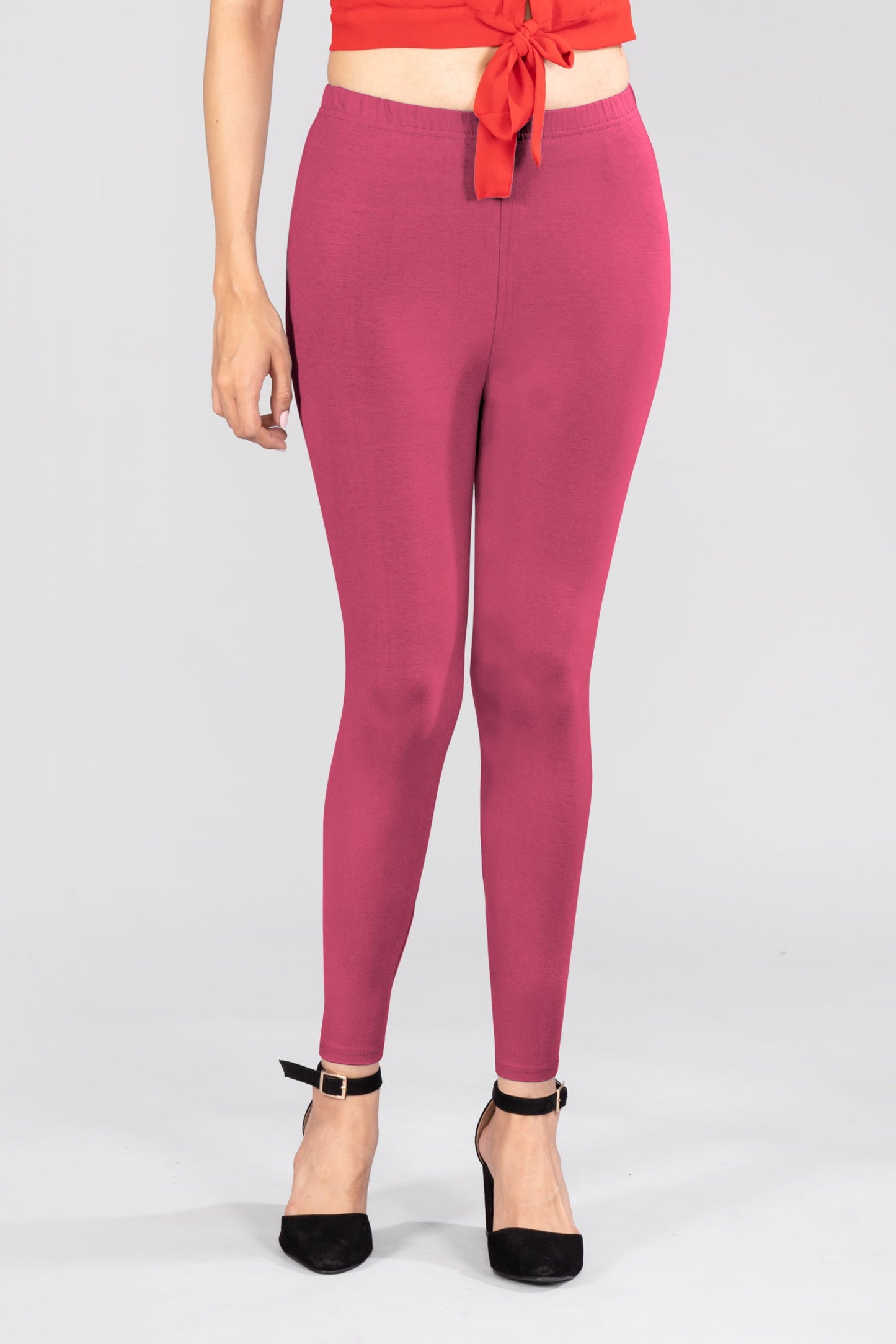 Purple Heart Viscose Ankle Leggings