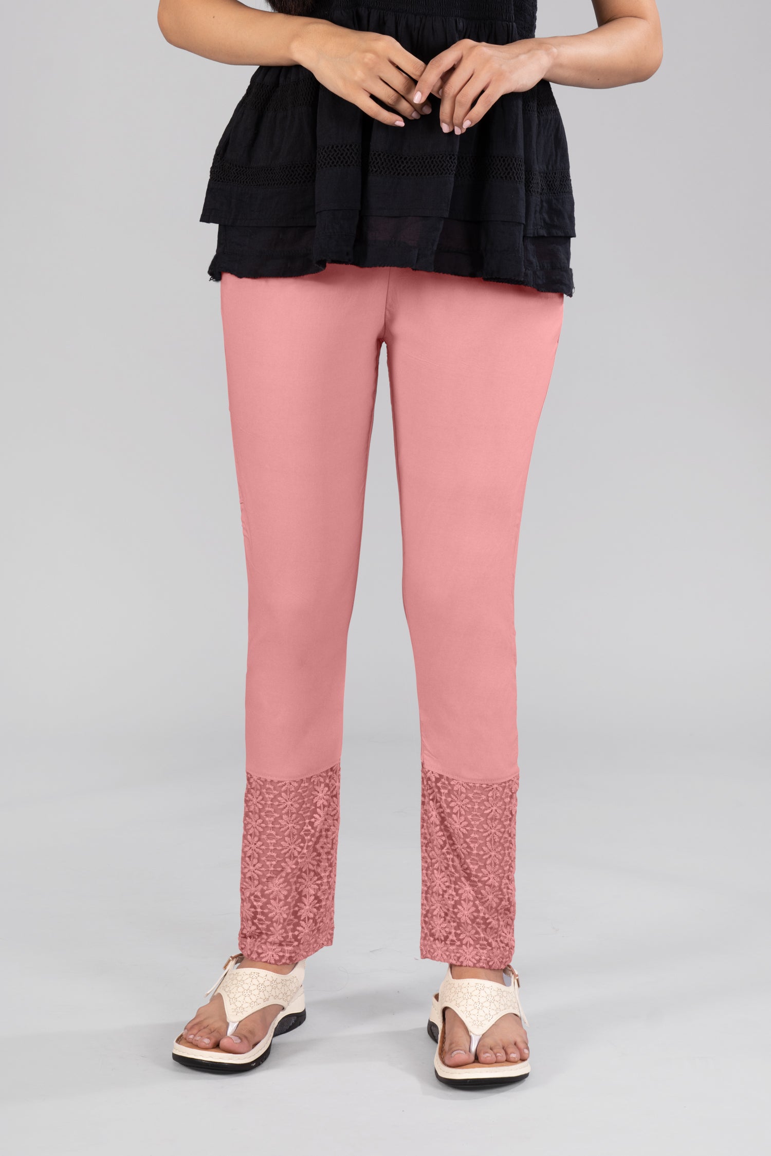 Givenchy Lace Monogram Stretch Legging in Light Pink | FWRD