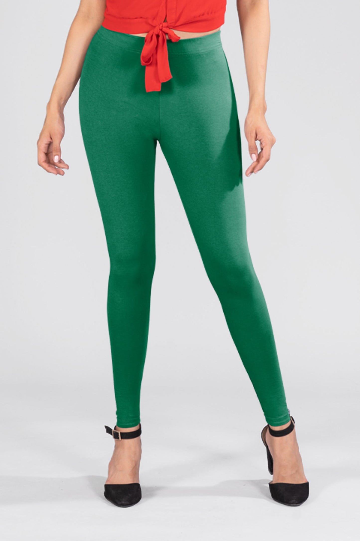 Rama Blue Cotton Ankle Leggings