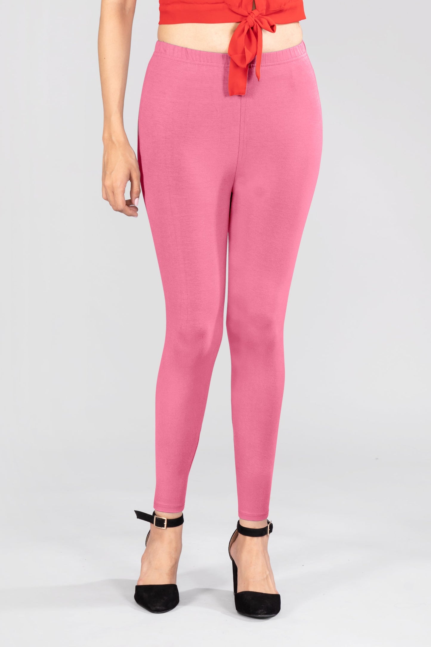 Pink Goddess Viscose Ankle Leggings