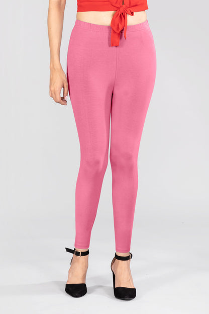 Pink Goddess Viscose Ankle Leggings