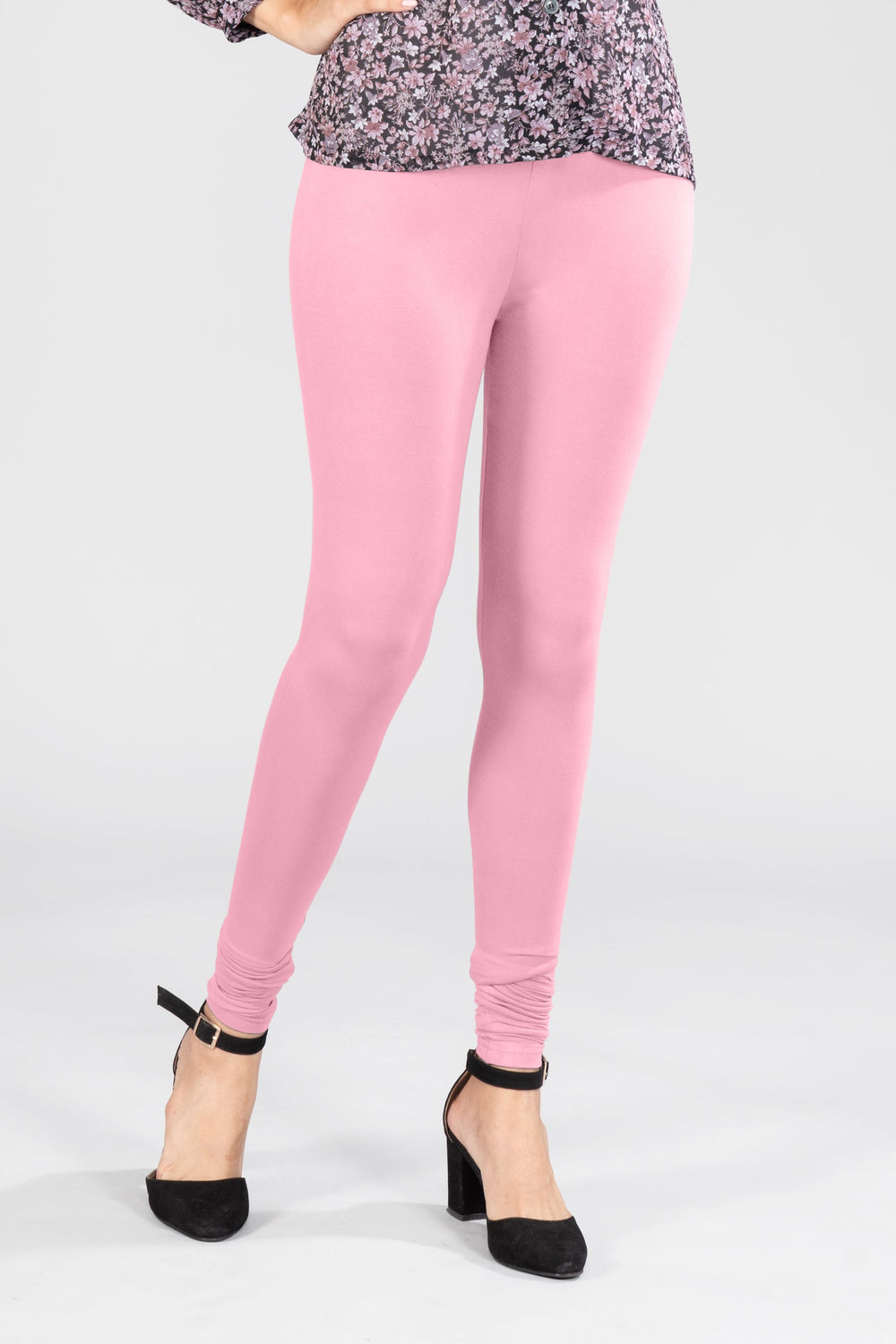 Pink Cherish Viscose Full Length Leggings