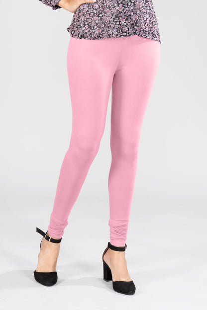 Pink Cherish Viscose Churidar Leggings
