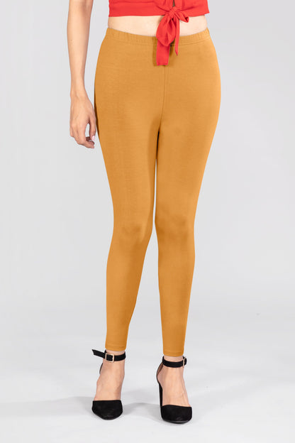 Caramel Lust Viscose Ankle Leggings