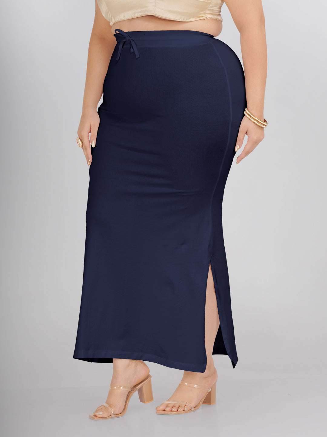 Navy Plus Size Saree Shapewear