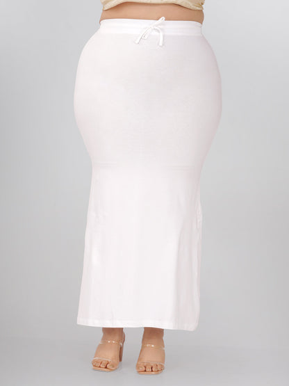 White Plus Size Saree Shapewear