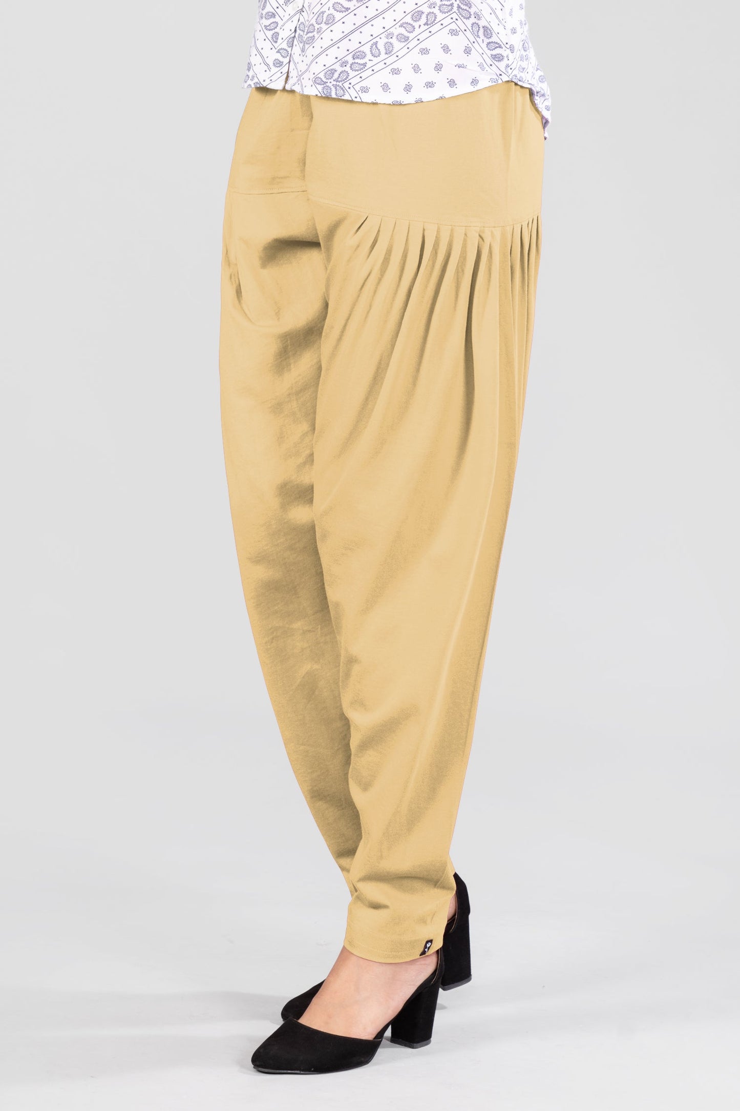 Skin Tone Cotton Patiala Pants
