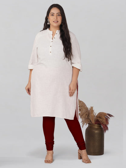 Maroon Plus Size Cotton Churidar Leggings