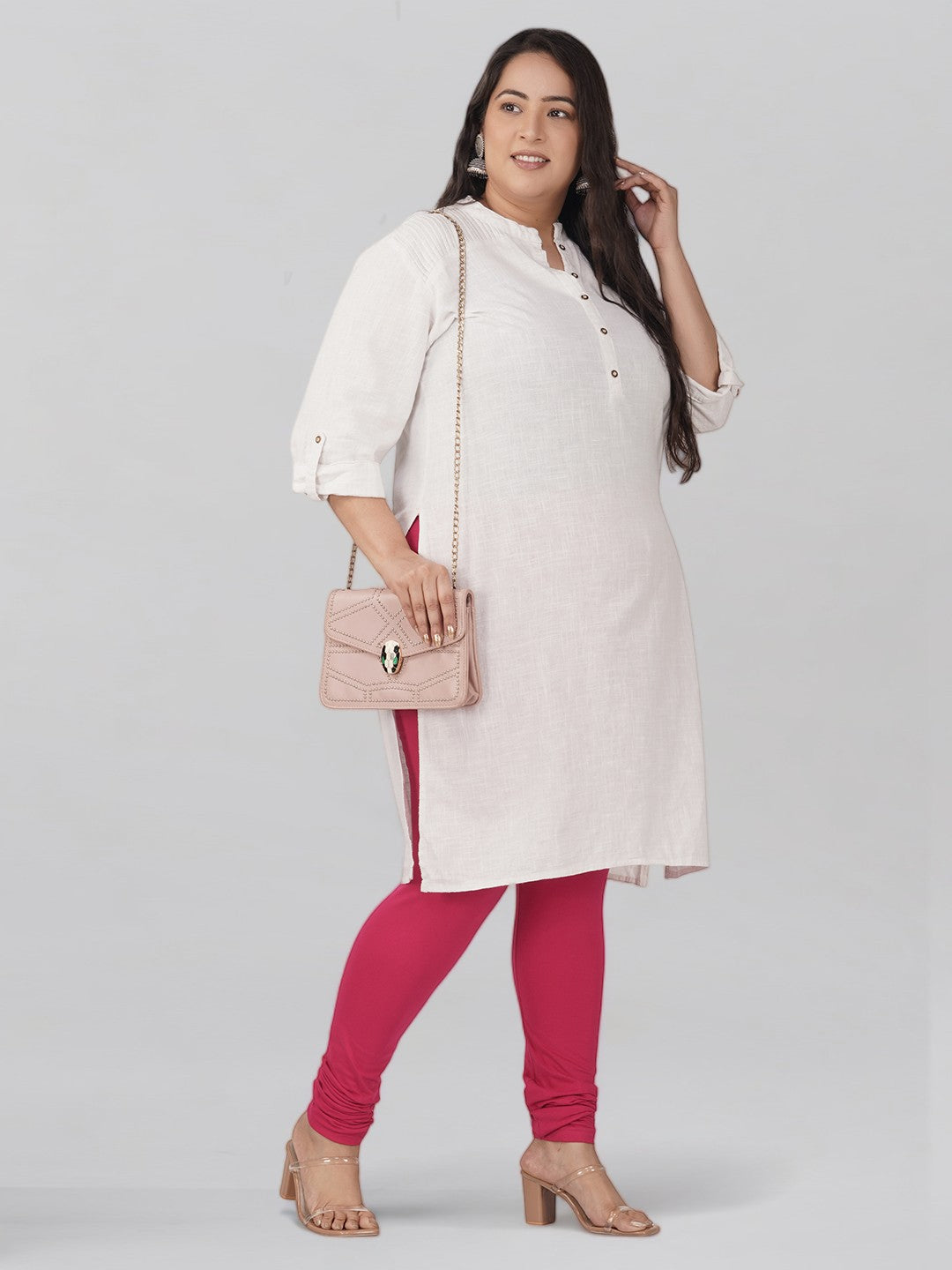 Dark Rani Plus Size Cotton Churidar Leggings