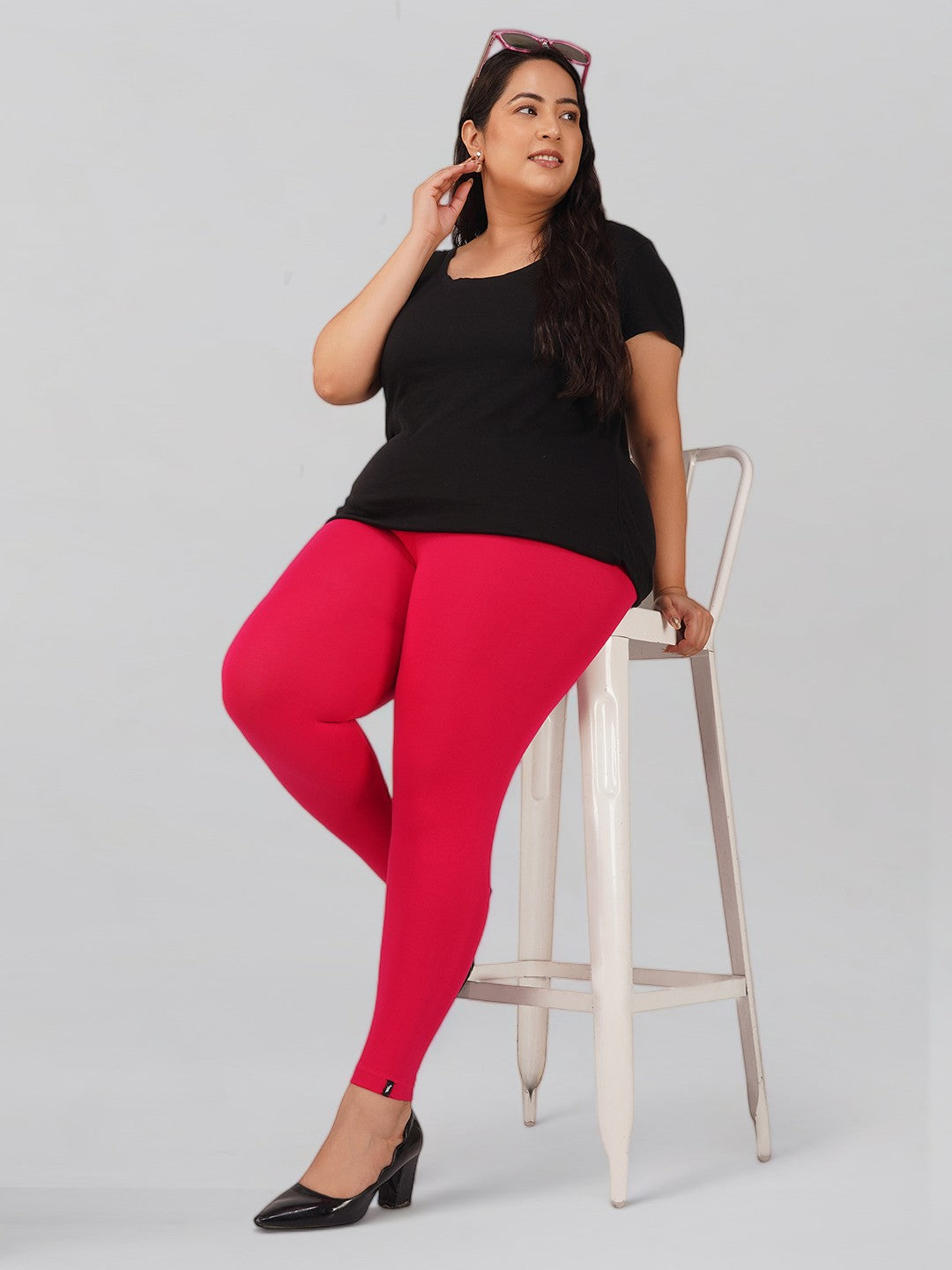 Dark Rani Plus Size Cotton Ankle Leggings