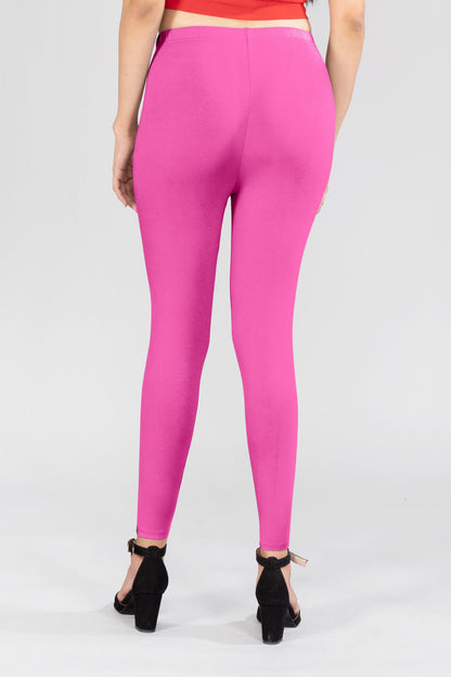 Fuchsia Medley Viscose Ankle Leggings