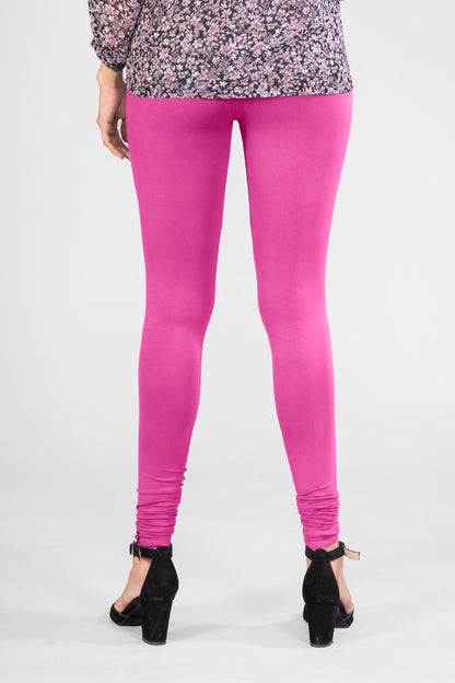 Fuchsia Medley Viscose Churidar Leggings