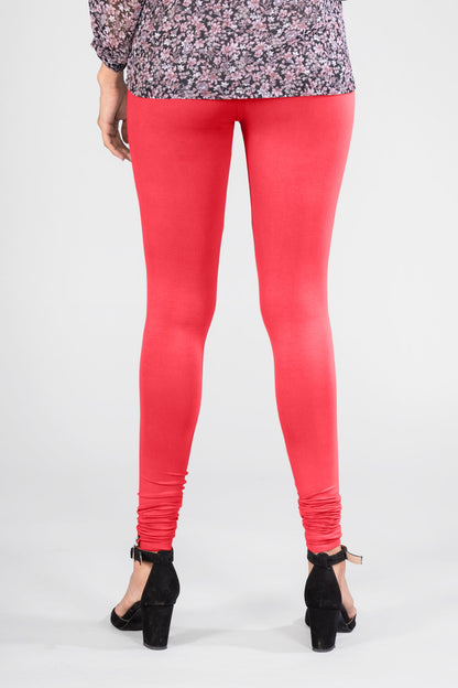 Royal Red Viscose Churidar Leggings