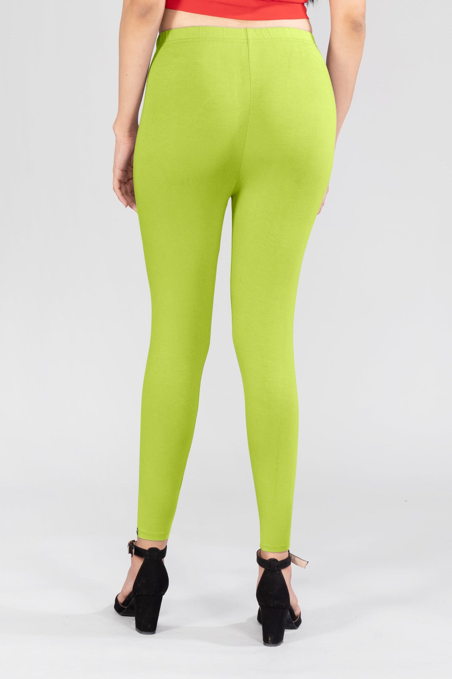 Pleasure Green Viscose Ankle Leggings
