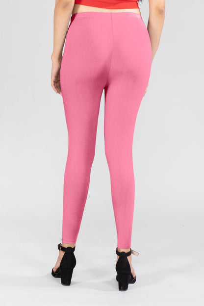 Pink Goddess Viscose Ankle Leggings
