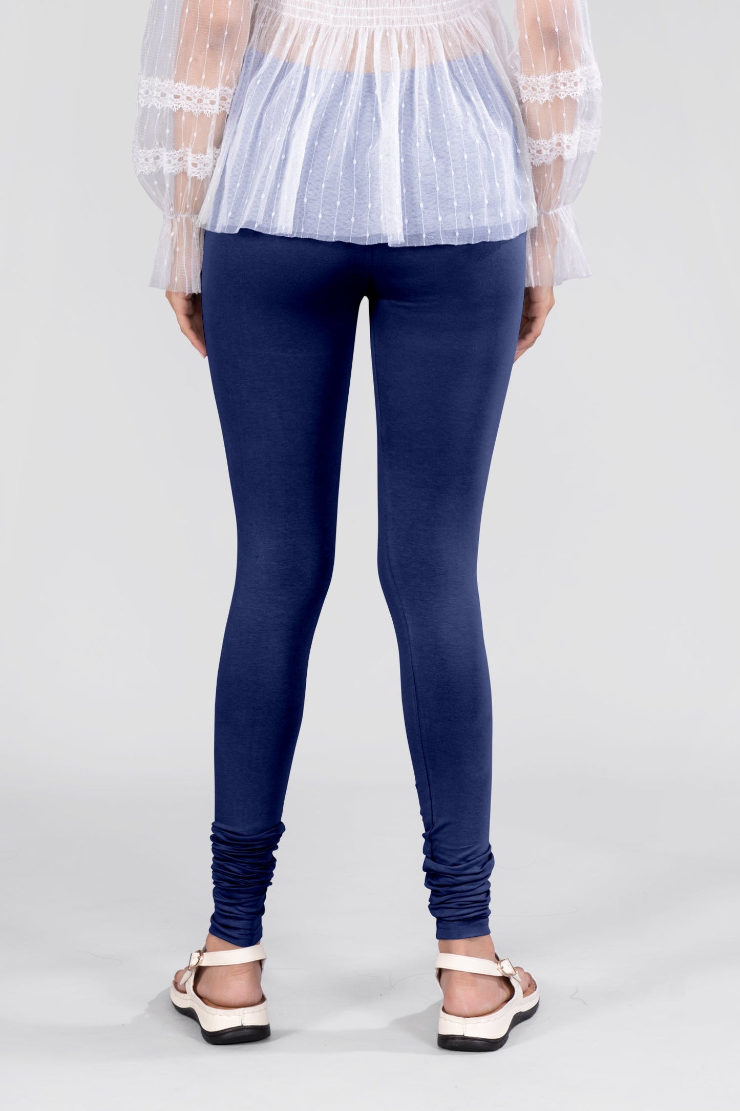 Navy Cotton Churidar Leggings