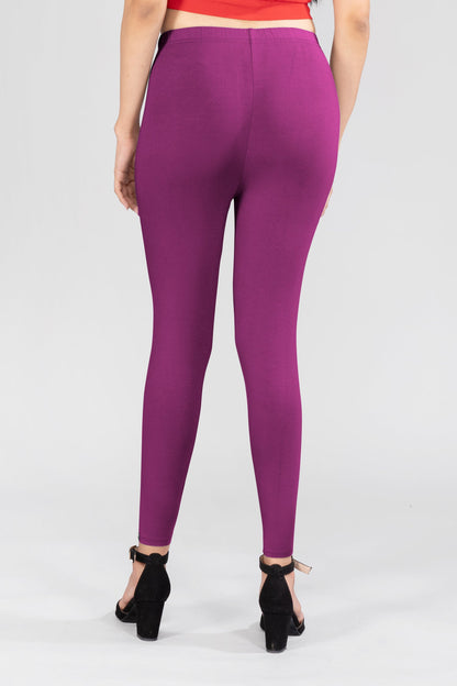 Purple Buzz Viscose Ankle Leggings